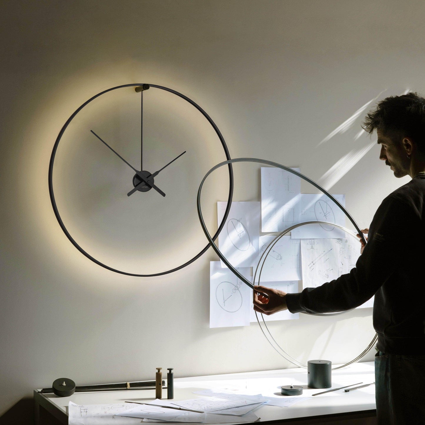 Ombra Wall Light Clock